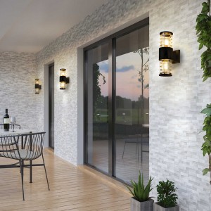 Светильник садово-парковый Feron DH0801, на стену вверх, E27 230V, серый