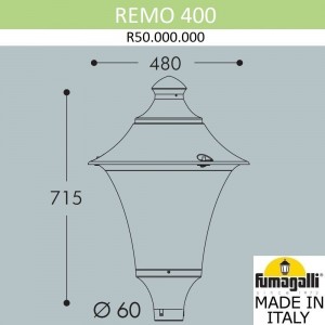 Уличный фонарь на столб FUMAGALLI REMO R50.000.000.LXD6L