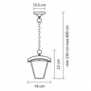 Светильник светодиодный уличный подвесной Lampione 375070