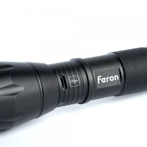 Фонарь ручной Feron TH2400 с аккумулятором USB ZOOM
