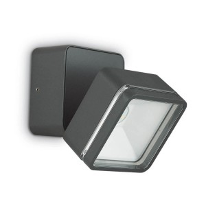 Уличный настенный светодиодный светильник Ideal Lux Omega Ap Square Antracite 4000K 172514