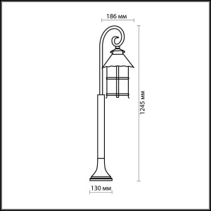 Уличный светильник 150 см LUMI 2314/1F